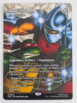 Raph's Jitte (Umezawa's Jitte) MTG TMNT 0019 Mythic Borderless - Image 1