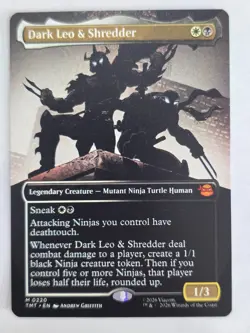 Dark Leo & Shredder MTG TMNT 0220 Mythic Borderless - Image 1