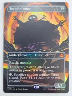 Technodrome MTG TMNT 0222 Mythic Borderless Foil - Image 1