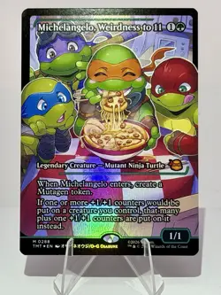 MTG TMNT Michelangelo, Weirdness to 11 Showcase Foil 0288 TMT - Image 1