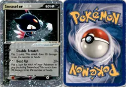 2003 Pokemon, EX Ruby & Sapphire, #103/109 Sneasel EX, Holo Ultra Rare (b) - Image 1