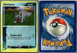 2003 Pokemon, EX Ruby & Sapphire, #65/109 Poochyena, Reverse Holo Common - Image 1