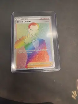 Pokemon TCG Boss's Orders Trainer Full Art Holo Rare - Image 1