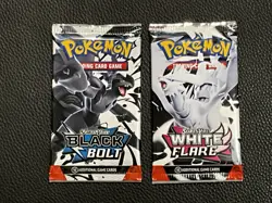 Pokemon Black Bolt & White Flare Sealed Booster Pack Set of 2 - Image 1