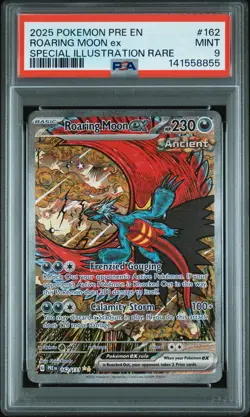 2025 POKEMON PRISMATIC EVOLUTIONS SPECIAL ILLUSTRATION ROARING MOON EX PSA 9 - Image 1
