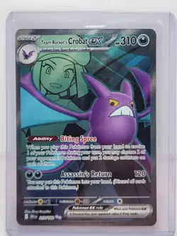 Pokemon TCG Team Rocket’s Crobat ex 217/182 Ultra Rare Destined Rivals - Image 1
