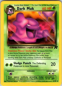 Dark Muk 41/82 Team Rocket Pokemon LP Unlimited - Image 1
