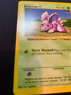 NIDORAN M (SHADOWLESS) - 055/102 - BASE SET - POKEMON CARD - LP - Image 2