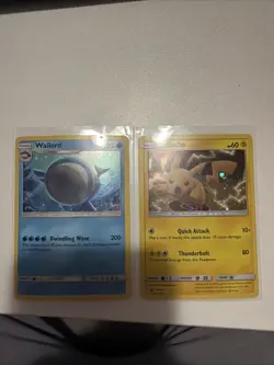 Pikachu Sm277 Black Star Promo Pokemon TCG Holo Rare LP & Wailord Cosmos MP - Image 3