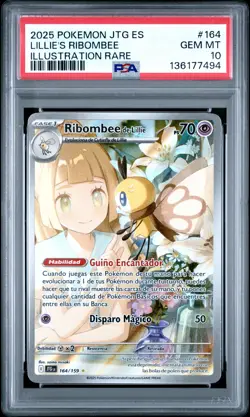 2025 POKEMON SPANISH JOURNEY TOGETHER ILLUSTRATION RARE LILLIE'S RIBOMBEE PSA 10 - Image 1