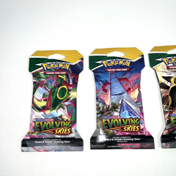 Pokemon Evolving Skies New Sealed Sleeved Blister Booster x4 Packs Full Art Set - Image 2