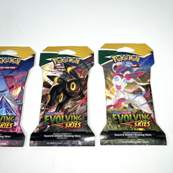 Pokemon Evolving Skies New Sealed Sleeved Blister Booster x4 Packs Full Art Set - Image 3