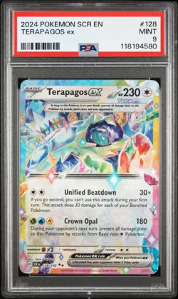 2024 POKEMON SCR EN-STELLAR CROWN #128 TERAPAGOS EX PSA 9 - Image 1