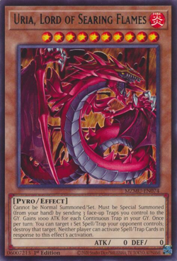 Uria, Lord of Searing Flames | MZMU-EN074 | Yu-Gi-Oh! Maze of Muertos - Image 1