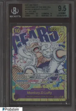 2023 One Piece Awakening/New Era OP05119 Monkey D. Luffy Alt Art BGS 9.5 - Image 1