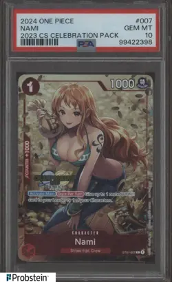 2024 One Piece '23 CS Celebration Pack #007 Nami PSA 10 GEM MINT - Image 1