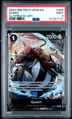 2024 ONE PIECE OP08-TWO LEGENDS ALTERNATE ART #080 QUEEN PSA 9 - Image 1
