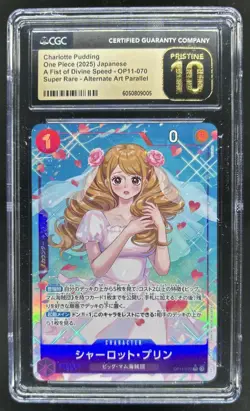 2025 One Piece Charlotte Pudding Rare Japan Alt Art #OP11-070 CGC 10 Pristine - Image 1