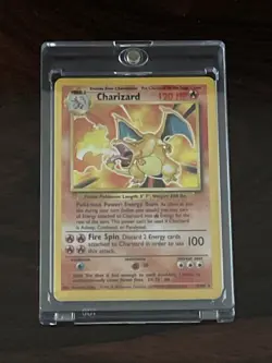 Pokemon Charizard Base Set Holo Rare Card 4/102 - Image 1