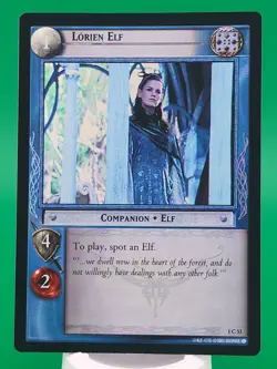 LOTR Lord of The Rings TCG Lorien Elf 1C-53 Foil Card - Image 1