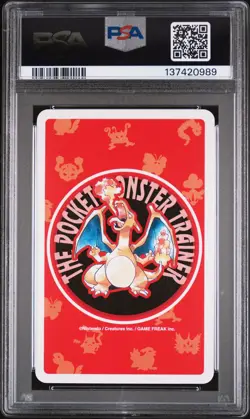 1996 POKEMON RED VERSION PLAYING CARDS 5 OF HEARTS #116 HORSEA PSA 10 - Image 2