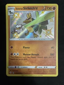 Galarian Sirfetch'd SV064/SV122 Shiny Holo Rare Shining Fates Pokemon Card - Image 1