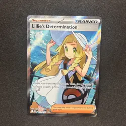 Lillie's Determination 169/132 Mega Evolution Holo -Pokemon Card Mint - Image 1