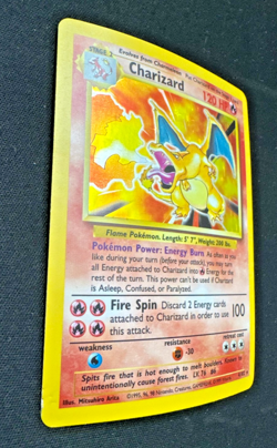 1999 Pokemon TCG Base Set CHARIZARD 4/102 RARE HOLO MP THE ICONIC CARD ! - Image 3