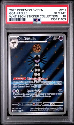 Gothitelle #211 PSA 10 Holo White Tech Sticker Collection Promo Pokemon Card 🔥 - Image 1