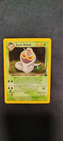 Pokemon TCG Dark Arbok Holo Rare Card No. 24 Vintage WOTC - Image 1