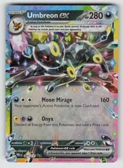 2025 Pokemon Prismatic Evolution UMBREON ex - Ultra Rare Holo Card #60/131 - Image 1