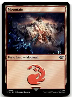 MTG Mountain (0268) FOIL L Universes Beyond: The Lord of the Rings: Tales of Mid - Image 1