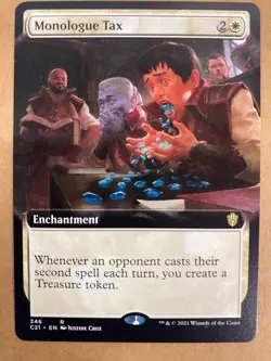 MTG 1x EXTENDED ART Monologue Tax # 346 Commander 2021 Magic the Gathering x1 NM - Image 1