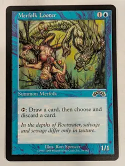 Merfolk Looter - Exodus - Magic the Gathering MTG Nice! - Image 1