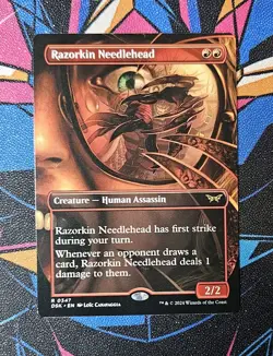 Razorkin Needlehead NM Borderless MTG Duskmourn: House of Horror Unplayed Magic - Image 1