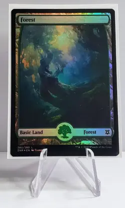 X 1 Forest NM-M Zendikar Rising Promo ZNR MTG Magic The Gathering - Image 1