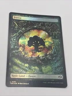 1x - Forest (#291) - Full Art - Tarkir: Dragonstorm - NM Foil - Image 1