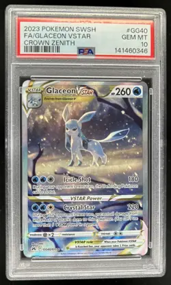 2023 Pokemon SWSH Crown Zenith Glaceon VST Galarian Gallery #GG40/GG70 PSA 10 - Image 1