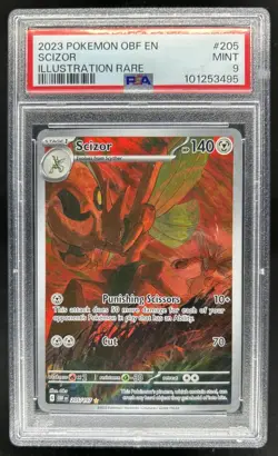 2023 Pokemon SV Obsidian Flames - OBF EN Scizor #205/197 PSA 9 - Image 1