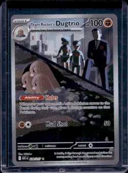 2026 Pokemon Ascended Heroes Team Rocket's Dugtrio Illustration Rare #239/217 - Image 1