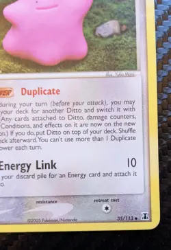 Ditto 35/113 Delta Species Regular LP Pokemon TCG Vintage 2005 - Image 4