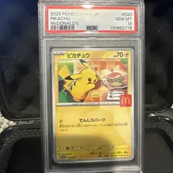 Pokemon TCG Pikachu - McDonalds M-P 020 Promo Cards Regular (Japanese) PSA 10 - Image 1