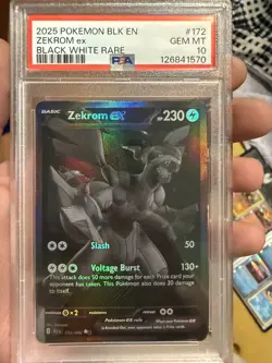 Pokemon Zekrom ex 172/086 Sv: Black Bolt Black White Rare Full Art Holo PSA 10 - Image 3