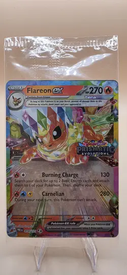 Flareon ex Stamped #14 – Prismatic Evolutions – Sealed Pokemon Promo - Image 1