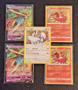 5x Pokemon TCG Celebrations Lot ( Holo Rare Zacian V Ho-oh & Lugia Stamped ) - Image 1