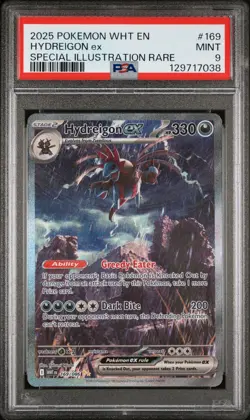 2025 Pokemon White Flare Hydreigon EX Special Illustration Rare #169 PSA 9 MINT - Image 1