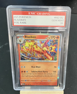 2025 BLAZIKEN HOLO FOIL #042/182 Pokemon RARE Card GRADED 10 MINT - Image 1