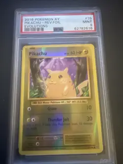 Pokemon Pikachu Reverse Holo 35 PSA 9 XY Evolutions 2016 Mint Graded Card - Image 1