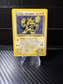 Lt. Surge's Electabuzz 027/132 Gym Heroes Regular Rare Pokemon TCG Vintage - Image 1