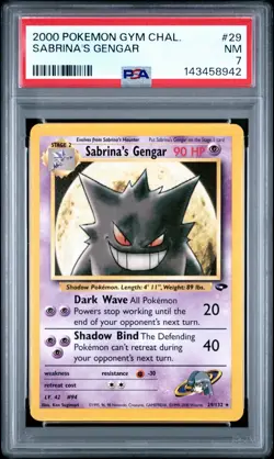2000 POKEMON GYM CHALLENGE #29 SABRINA'S GENGAR PSA 7 - Image 1